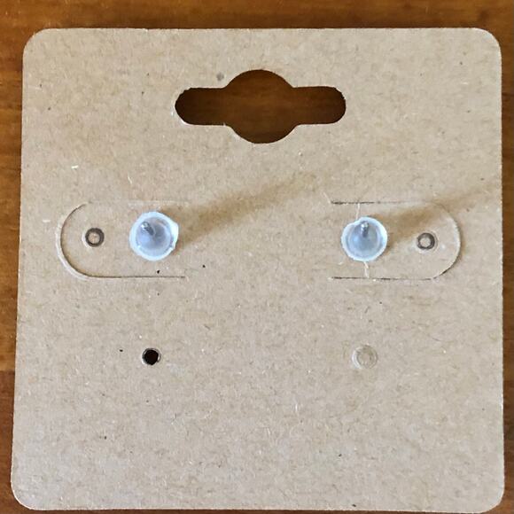 Smiling Gingerbread Man Stud Earrings - Hand Painted Wood, Hypoallergenic - Picture 4 of 5